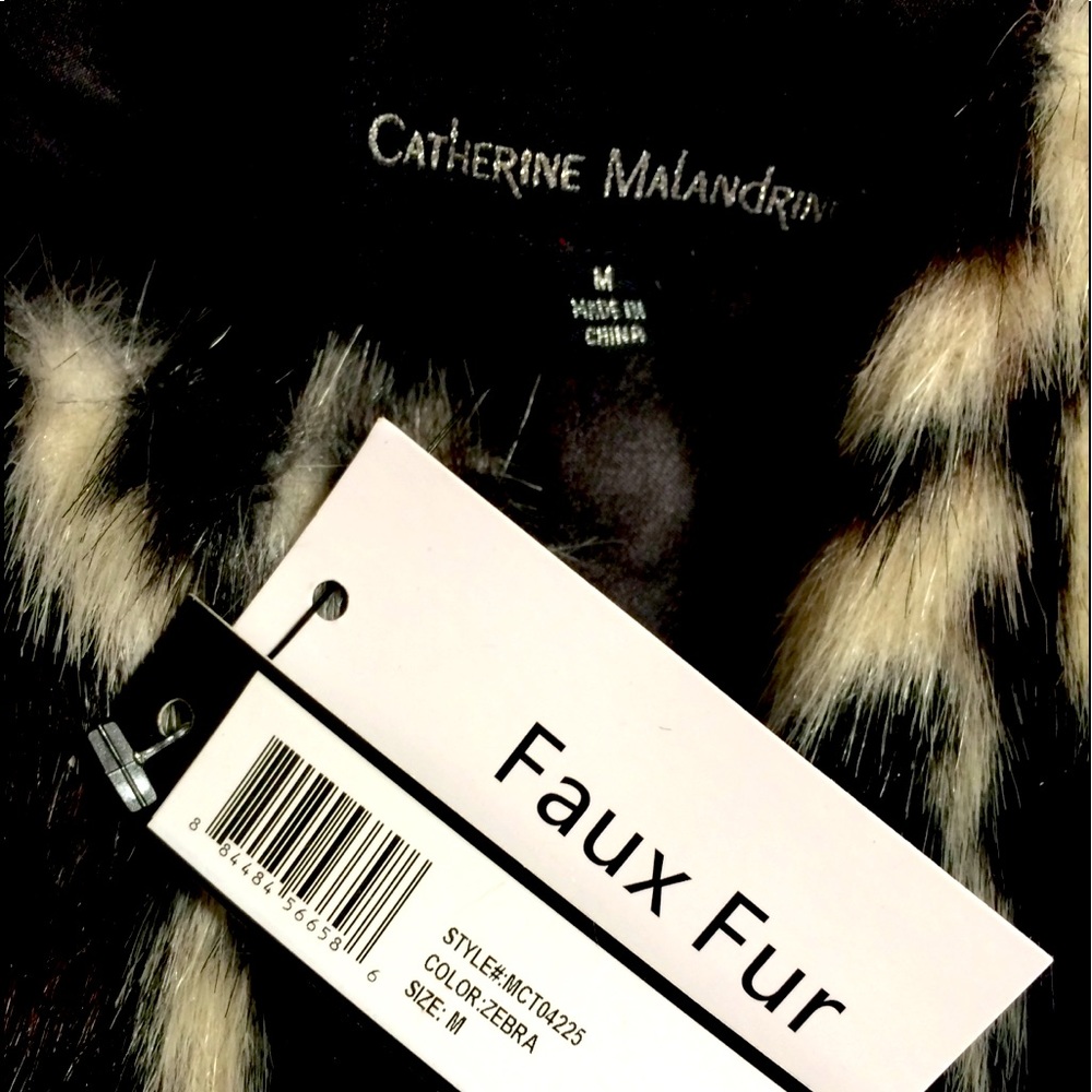 Faux fur zebra print